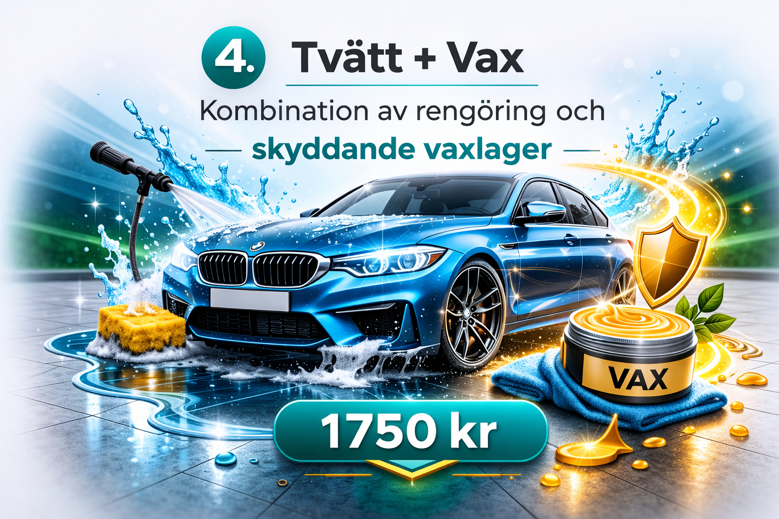 Tvätt + vax