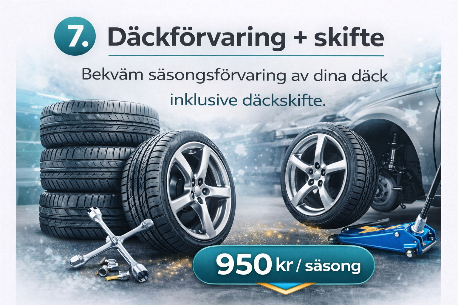 Däckförvaring + skifte